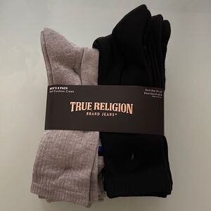 True Religion men’s 8 pack Half cushion crews 10-13 shoes size 8-12.5